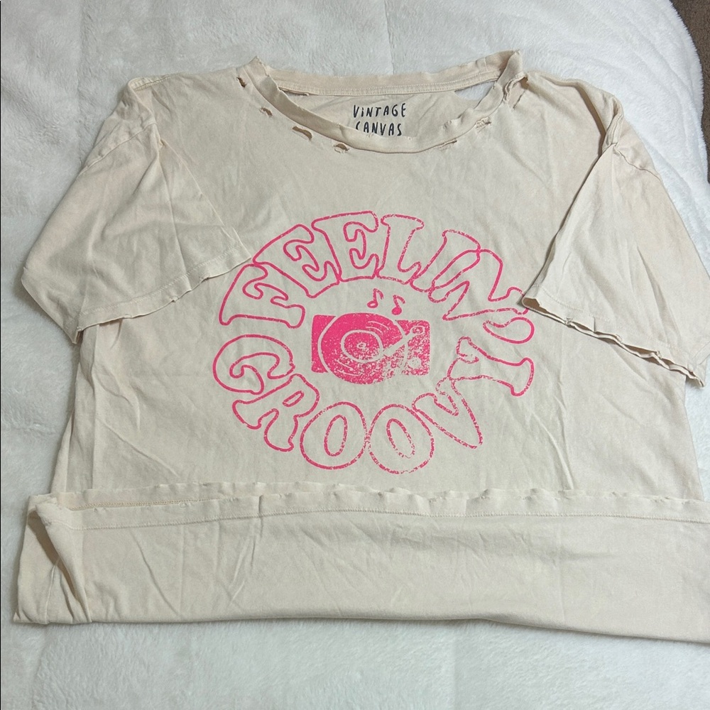 Vintage Canvas Cream Skirt